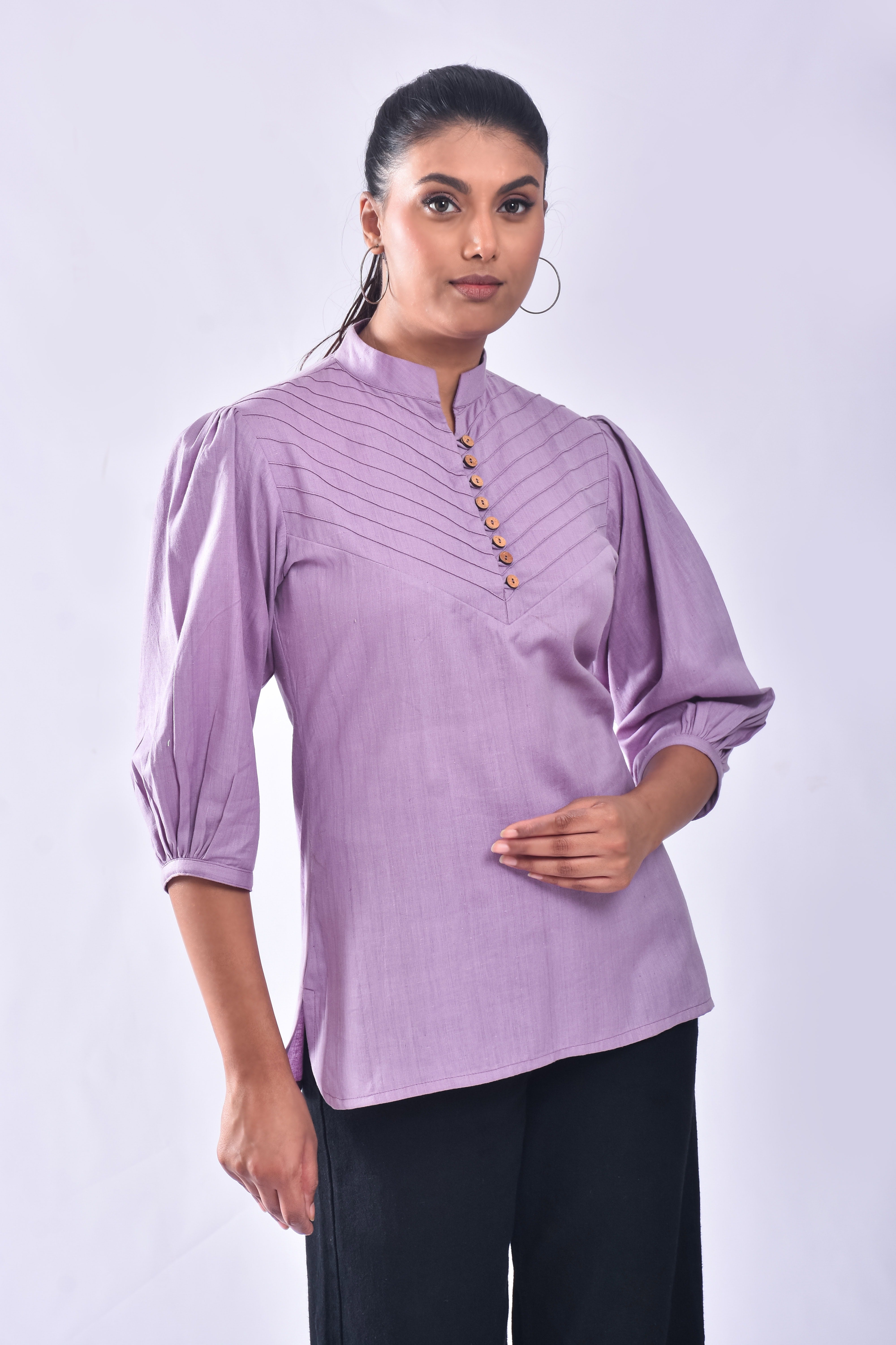 Easy Pizy Lilac Casual Top